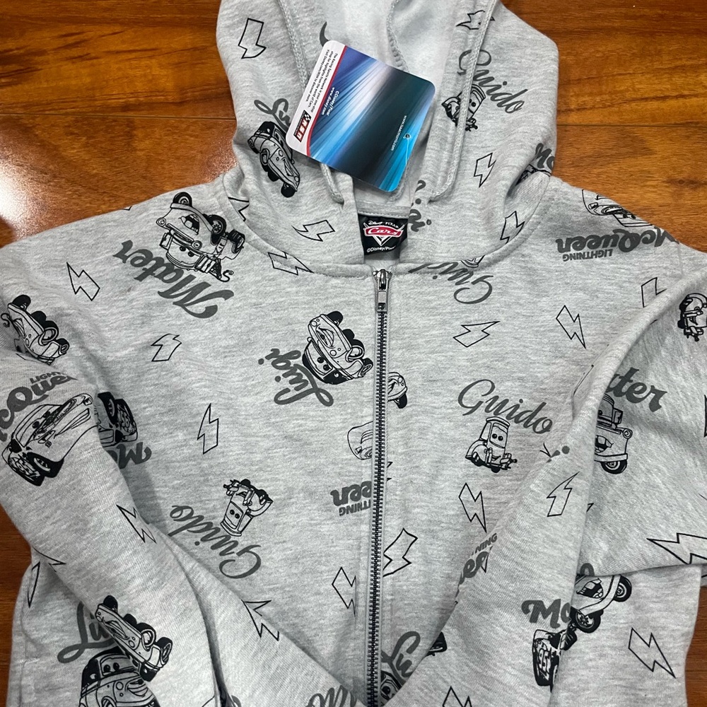 Disney Cars Light Gray Kids Hoodie